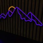 Berge und Sonne - Neon LED classic