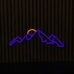 Berge und Sonne - Neon LED classic